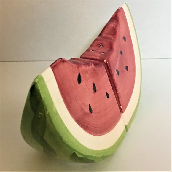 Ceramic Watermelon Salt & Pepper Set - Picture 2 of 5